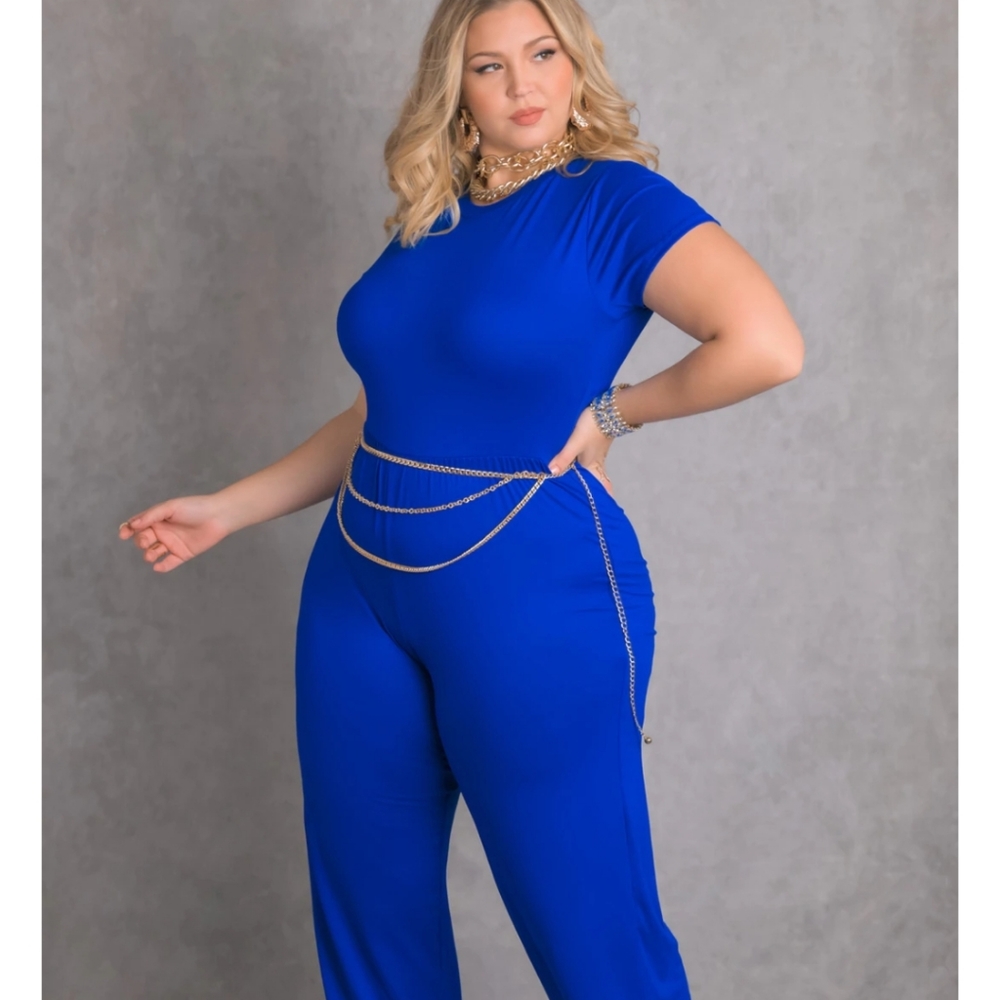 Blue jumpsuit